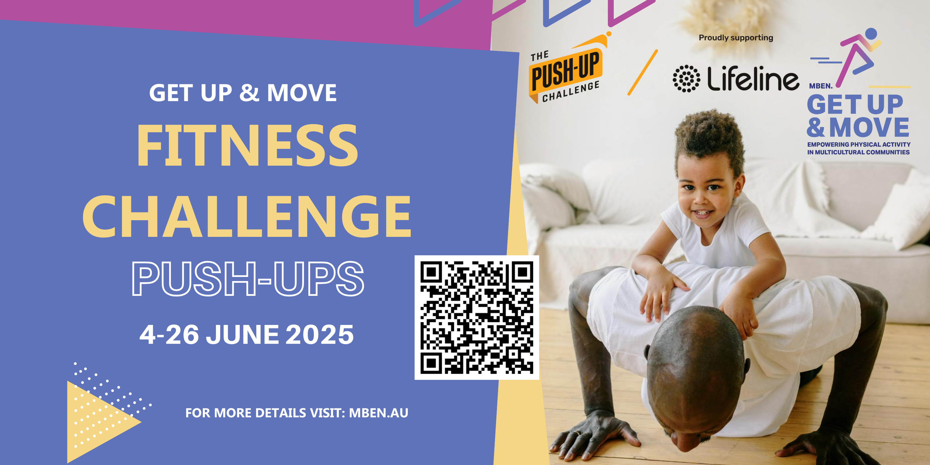 Get Up & Move Pushup Challenge Flyer